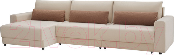 Изображение товара Диван угловой Mio Tesoro Таун 264 1.5ек-1.5ек-1.5пф (1368 бежевый)