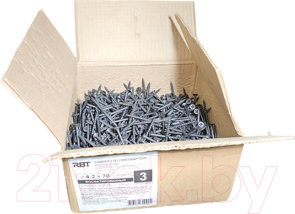 Изображение товара Саморез RBT СГКД/Ф 4.2x70 крупный шаг (5кг)