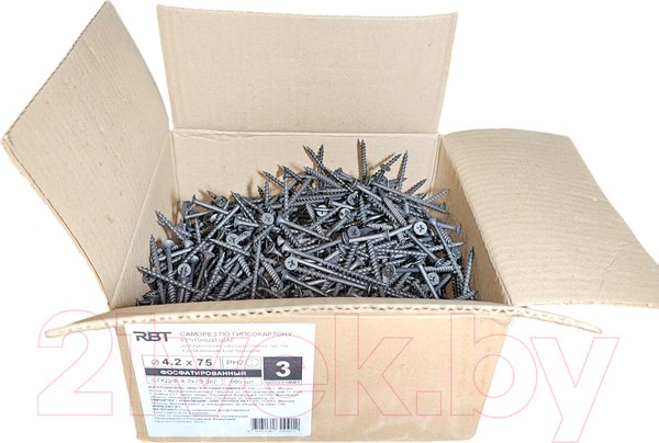 Изображение товара Саморез RBT СГКД/Ф 4.2x75 крупный шаг (3кг)