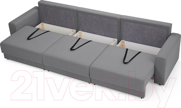 Изображение товара Диван Mio Tesoro Таун 264 1.5ек-1.5ек-1.5ек (1363 серый)