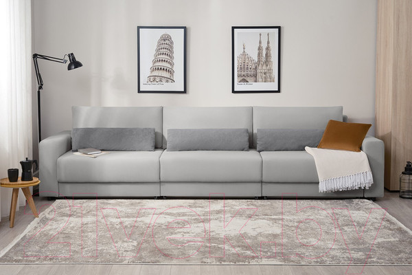 Изображение товара Диван Mio Tesoro Таун 264 1.5ек-1.5ек-1.5ек (1366 светло-серый)