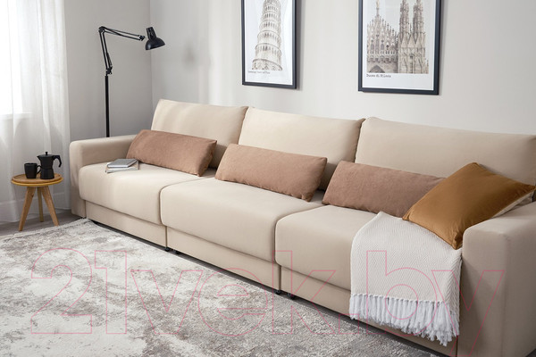 Изображение товара Диван Mio Tesoro Таун 264 1.5ек-1.5ек-1.5ек (1368 бежевый)