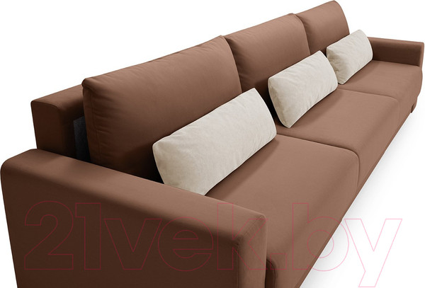 Изображение товара Диван Mio Tesoro Таун 264 1.5ек-1.5ек-1.5ек (1369 коричневый)