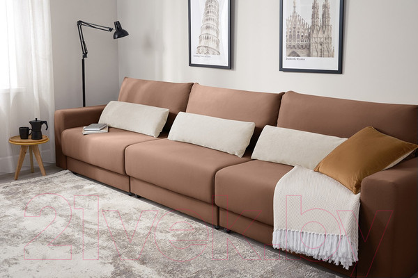 Изображение товара Диван Mio Tesoro Таун 264 1.5ек-1.5ек-1.5ек (1369 коричневый)