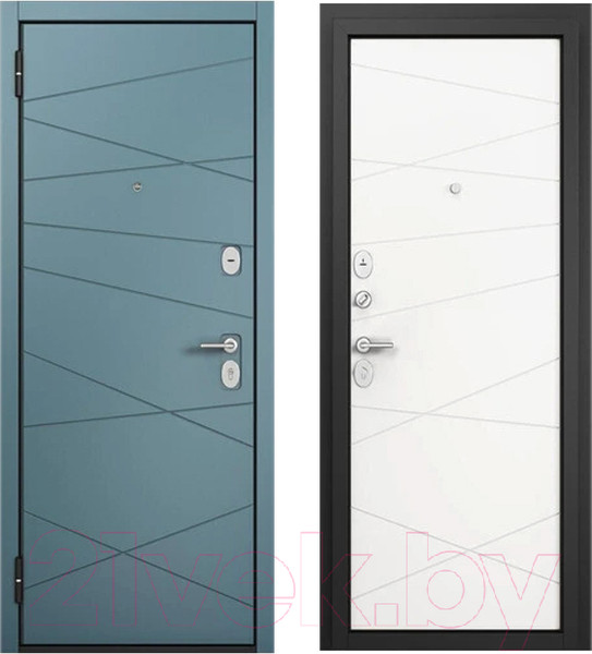 Изображение товара Входная дверь Mastino F1 Family Eco PP черный муар металлик/E-130 верде/белый софт (86x205,левая)