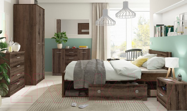 Изображение товара Прикроватная тумба Black Red White Непо KOM1S (дуб монастырский)