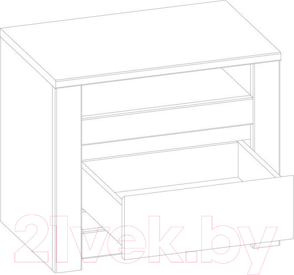 Изображение товара Прикроватная тумба Black Red White Kada S404-KOM1S (дуб April)