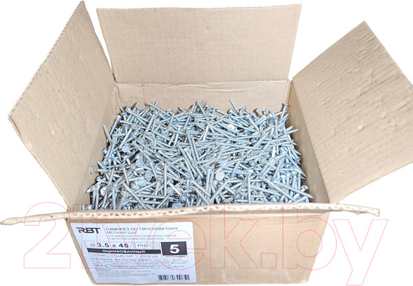 Изображение товара Саморез RBT СГКМ/Ц 3.5x45 мелкий шаг (5кг)