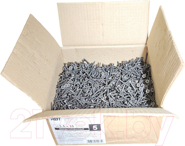 Изображение товара Саморез RBT СГКМ/Ф 3.5x35 мелкий шаг (5кг)