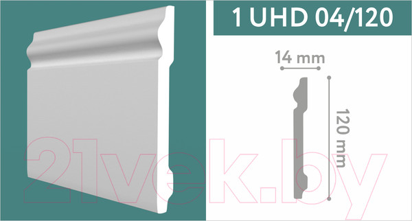 Изображение товара Плинтус SOLID 04/120-СВ (2м)