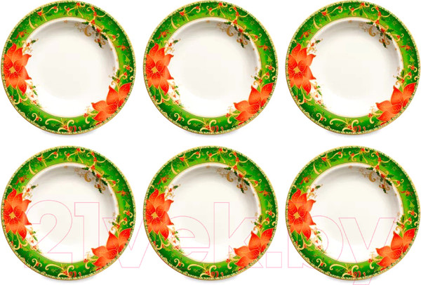 Изображение товара Набор тарелок Lamart Palais Royal Рождественская звезда / LMR-22133-6