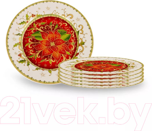 Изображение товара Набор тарелок Lamart Palais Royal Рождественская звезда / LMR-22134-6