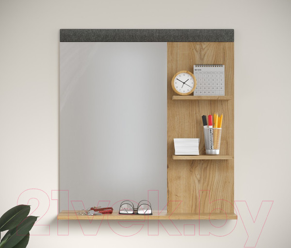 Изображение товара Зеркало Black Red White Grace LUS/80 (дуб наварра/графит)