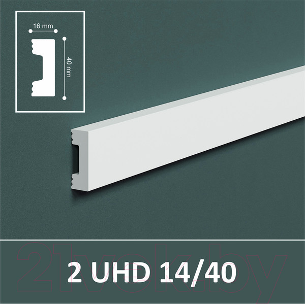Изображение товара Молдинг SOLID 2 UHD 14/40 из экструдированного пенополистирола (2.4м/68x68мм, белый)