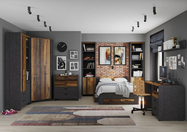 Изображение товара Полка Black Red White Kristoff POL/130 (матера/серый)