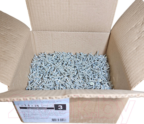 Изображение товара Саморез RBT СГКМ/Ц 3.5x25 мелкий шаг (3кг)