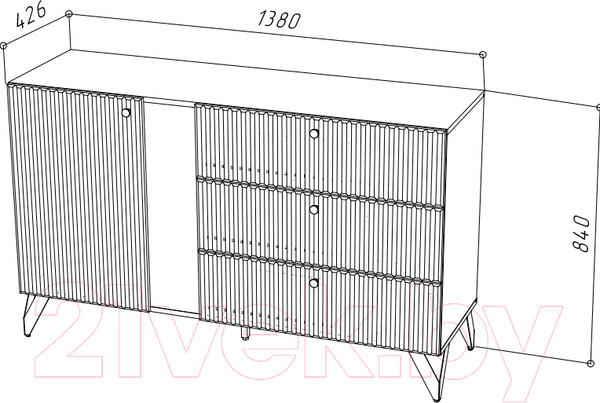 Изображение товара Тумба НК Мебель Reno КД-3 (белый)