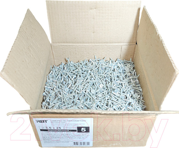 Изображение товара Саморез RBT СГКМ/Ц 3.5x25 мелкий шаг (5кг)