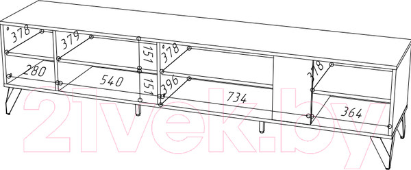 Изображение товара Тумба НК Мебель Reno ТВ-200 (белый)