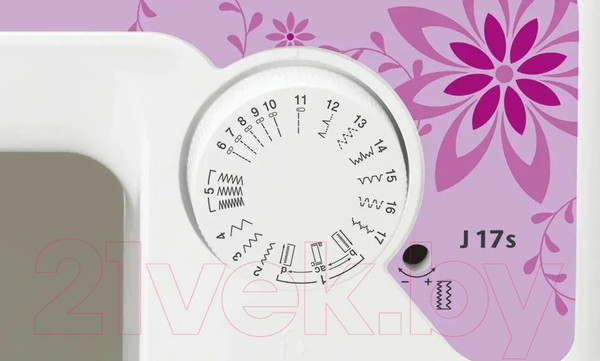 Изображение товара Швейная машина Brother J17S (белый/розовый)