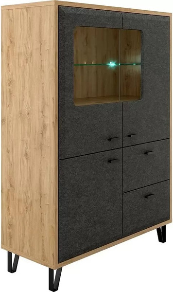 Изображение товара Тумба Black Red White Grace KOM2W1D2S с подсветкой (дуб наварра)