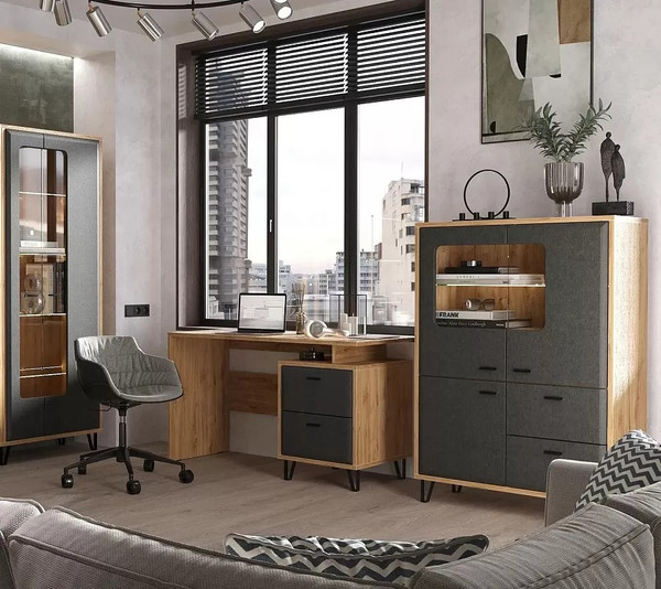 Изображение товара Тумба Black Red White Grace KOM2W1D2S с подсветкой (дуб наварра)