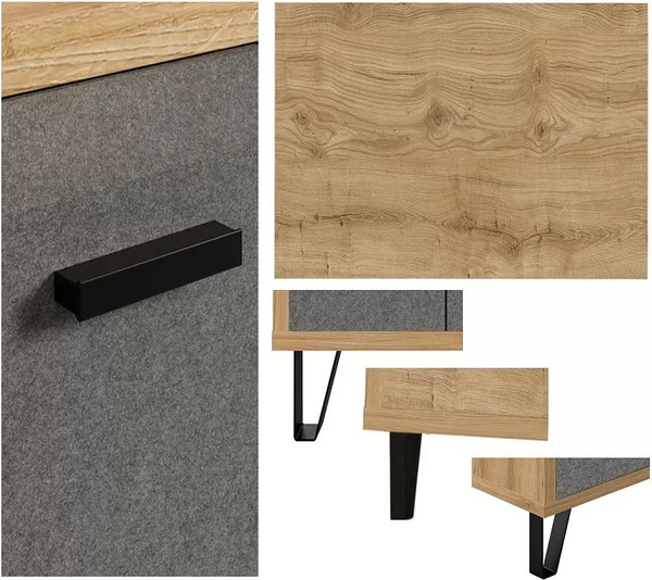 Изображение товара Тумба Black Red White Grace KOM2W1D2S с подсветкой (дуб наварра)