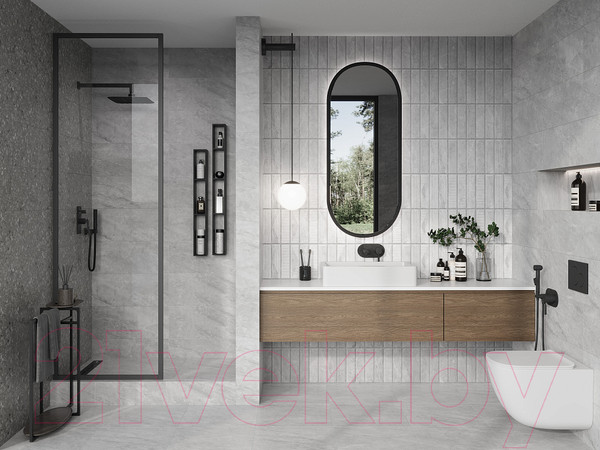 Изображение товара Плитка Gracia Ceramica Cameo Grey Wall 02 (250x600)