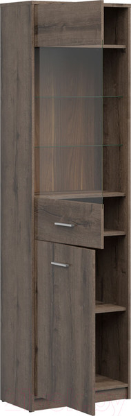 Изображение товара Шкаф с витриной Black Red White Непо REG1D1W (дуб монастырский)