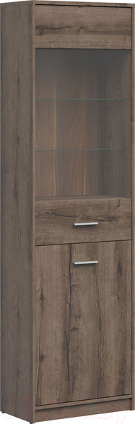 Изображение товара Шкаф с витриной Black Red White Непо REG1D1W (дуб монастырский)