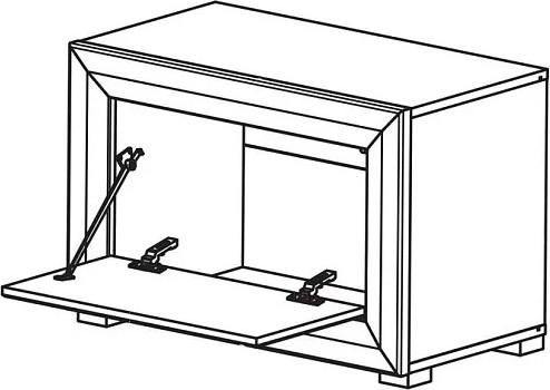 Изображение товара Тумба для обуви Black Red White Malta B136-BUT1D/70 (лиственница сибирская/орех лион)
