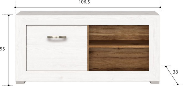 Изображение товара Тумба для обуви Black Red White Malta B136-BUT1D/110 (лиственница сибирская/орех лион)