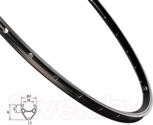 Изображение товара Обод для велосипеда Mach1 CFX / 70193-F (черный)