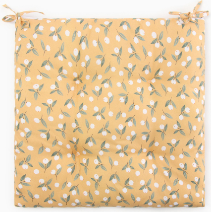 Изображение товара Подушка на стул Этель Цветы / 10401975 (40х40, желтый)