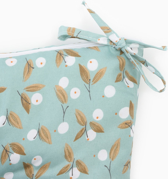 Изображение товара Подушка на стул Этель Цветы / 10401974 (40x40, голубой)