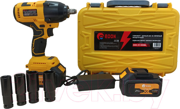 Изображение товара Аккумуляторный гайковерт Edon AAW-21 / 600BL