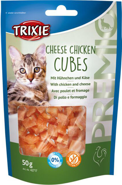 Изображение товара Лакомство для кошек Trixie Premio куриные кубики с сыром (50г)