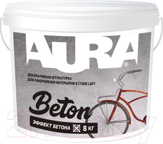 Изображение товара Штукатурка готовая декоративная Aura Dekor Beton (8кг, серый)