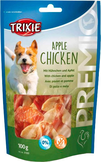 Изображение товара Лакомство для собак Trixie Premio кусочки с курицей и яблоком (100г)