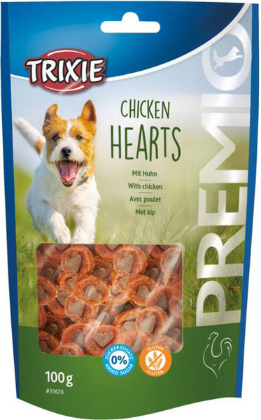 Изображение товара Лакомство для собак Trixie Premio сердечки с курицей и печенью (100г)
