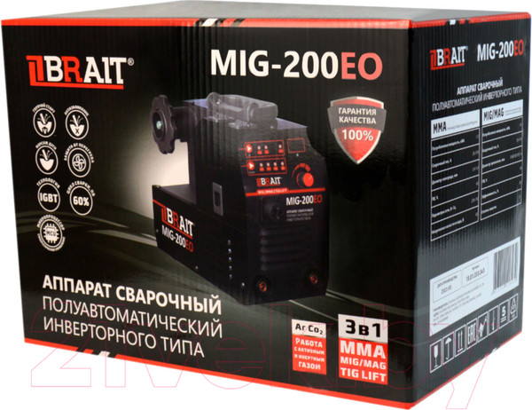 Изображение товара Полуавтомат сварочный Brait MIG-200EO