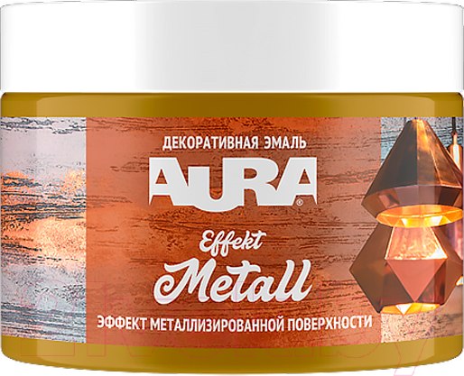 Изображение товара Эмаль декоративная Aura Dekor Effekt Metall (0.25кг, серебро)