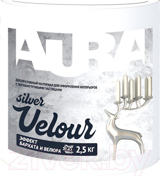 Изображение товара Штукатурка готовая декоративная Aura Dekor Velour Silver (1кг)