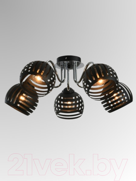 Изображение товара Люстра Aitin-Pro НПБ 02-5x60-102 / 70015/5 (черный/хром)