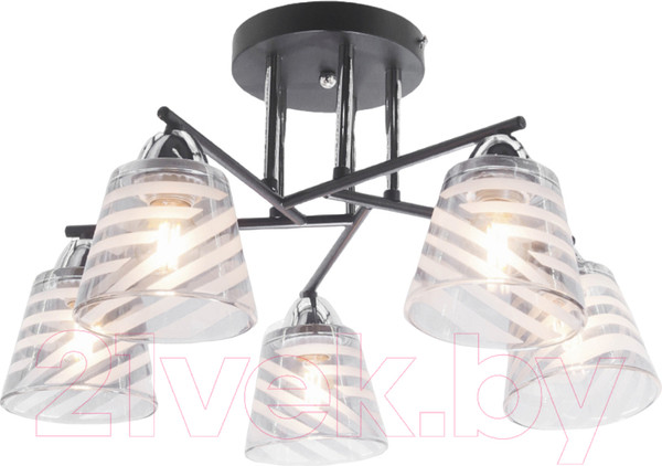 Изображение товара Люстра Aitin-Pro НПБ 02-5x60-101 / 70024/5 (черный/хром)