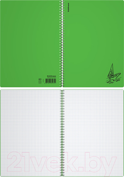 Изображение товара Тетрадь Erich Krause Motion / 61975 (80л, зеленый)