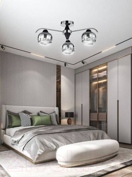 Изображение товара Люстра Aitin-Pro НПБ 02-3x60-105 / 8028/3 (черный/хром)