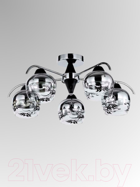Изображение товара Люстра Aitin-Pro НПБ 02-5x60-105 / 8028/5 (черный/хром)