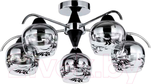 Изображение товара Люстра Aitin-Pro НПБ 02-5x60-105 / 8028/5 (черный/хром)