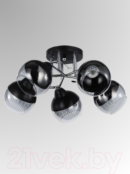 Изображение товара Люстра Aitin-Pro НПБ 02-5x60-101 / 8037/5 (черный/хром)